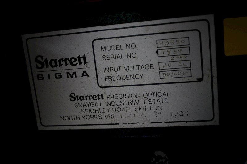 14" STARRET SIGMA MODEL #HB350 COMPARATOR: STOCK #76431
