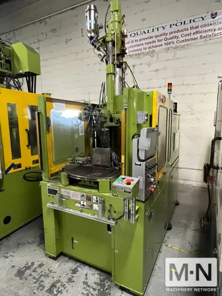 53 TON 1.6 OZ NISSEI MODEL TNS50R5V VERTICAL CLAMP AND INJECTION MOLDING MACHINE MFG 2006