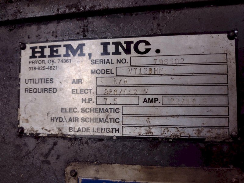 18" X 24" HEM MODEL #VT120HM POWER MITER/TILT VERTICAL BAND SAW: STOCK #19132