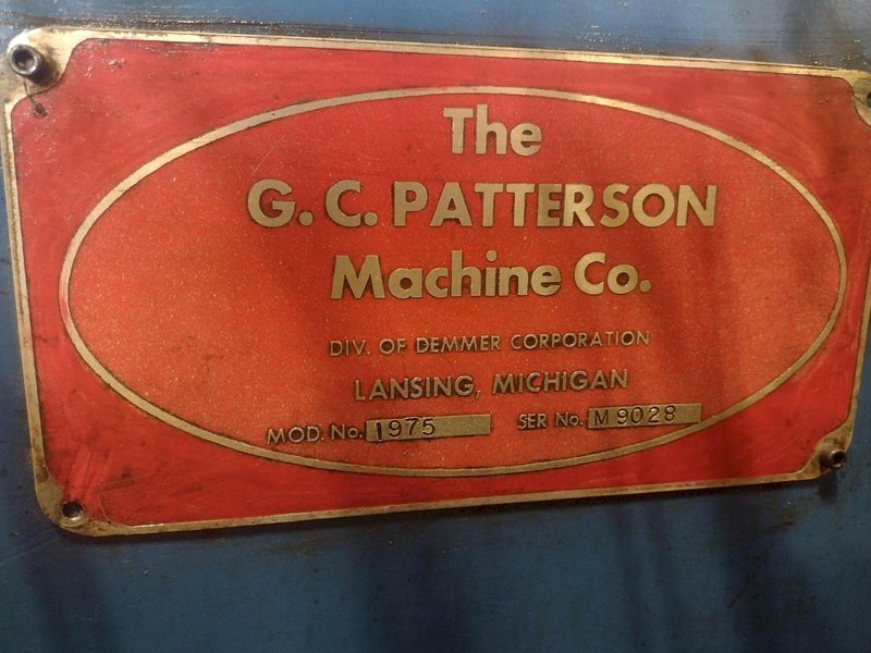 1/4" PATTERSON MODEL #1975 WIRE STRAIGHTENER &amp; CUTOFF MACHINE: STOCK #16362