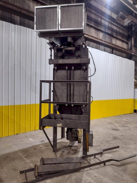 6" X (2) 15 HP WHEEL WHEELABRATOR "SKEW ROLL PIPE &amp; BAR" SHOT BLAST BLASTER SYSTEM: STOCK #20002