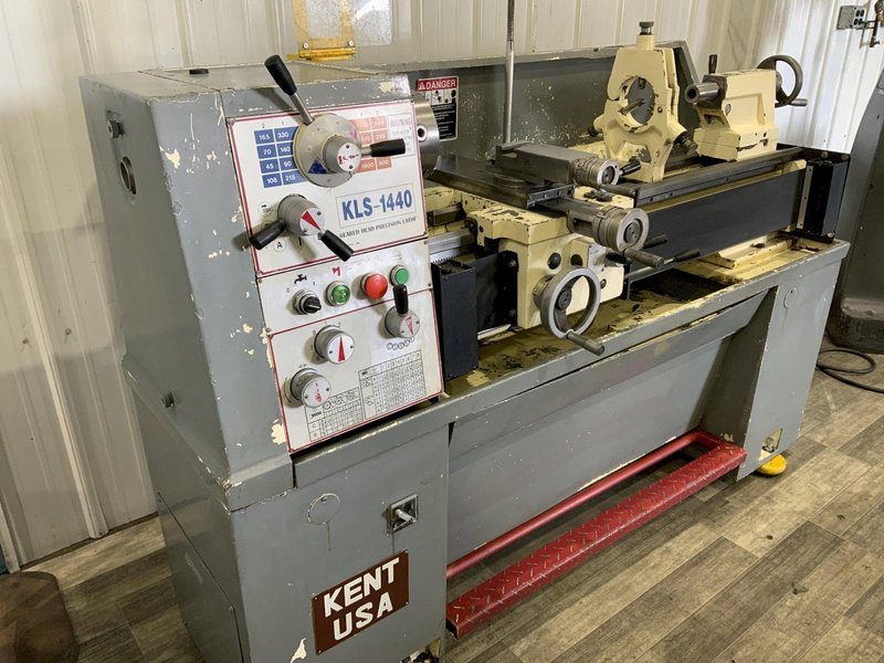14" X 40" KENT MODEL #KLS-1440 GAP BED ENGINE LATHE: STOCK #80779