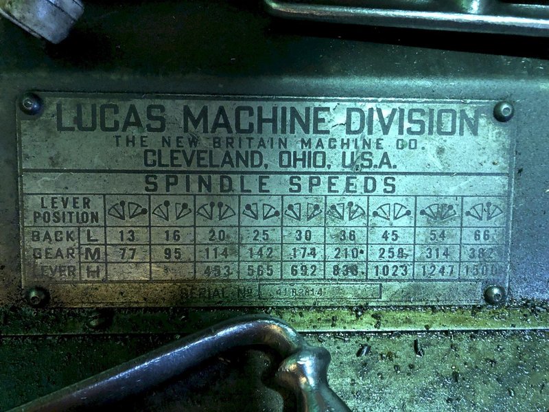 4" LUCAS MODEL #44IB-72 HORIZONTAL BORING MILL: STOCK 18230