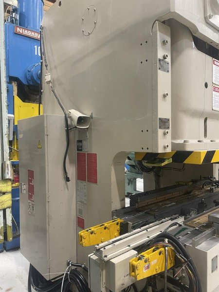 160 ton Aida (Metric) Used Metal Stamping Press Model# NC2-160 (1) Double Crank Gap Press For Sale, Year 1995