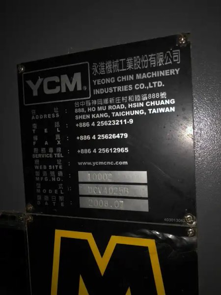2008 YCM DCV 4025B | Machining Centers, Gantry (incld. Bridge &amp; Double Column)
