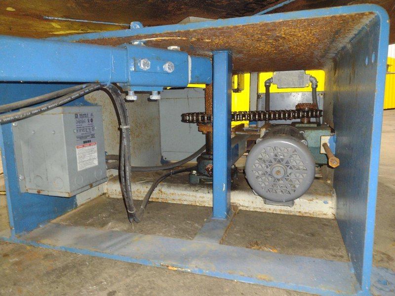 5,500 LBS X 48" AWC (ACCRA-WIRE CONTROLS) MODEL #F-200AF HORIZONTAL PALLET TYPE POWERED DE-COILER REEL: STOCK #19266