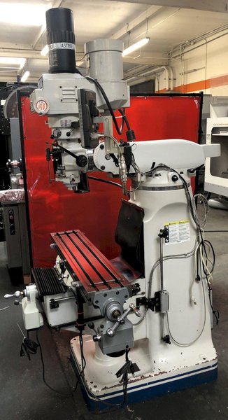Acra AM-2VAC Vertical Knee Mill, B Vari Speed, Newell DRO, Quill DRO, X, Y Power Feeds, Power Drawbar, R8 Collets, 6" Kurt Vise,