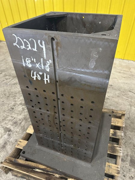 18" X 18" X 39 1/2" HIGH STEEL SET UP WORK HOLDING TOMBSTONE: STOCK #22224