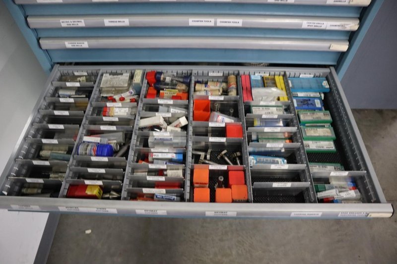 Lista HD Tool Cabinet LOADED with Perishable Cutting Tools, (14) Drawers- Auction Item
