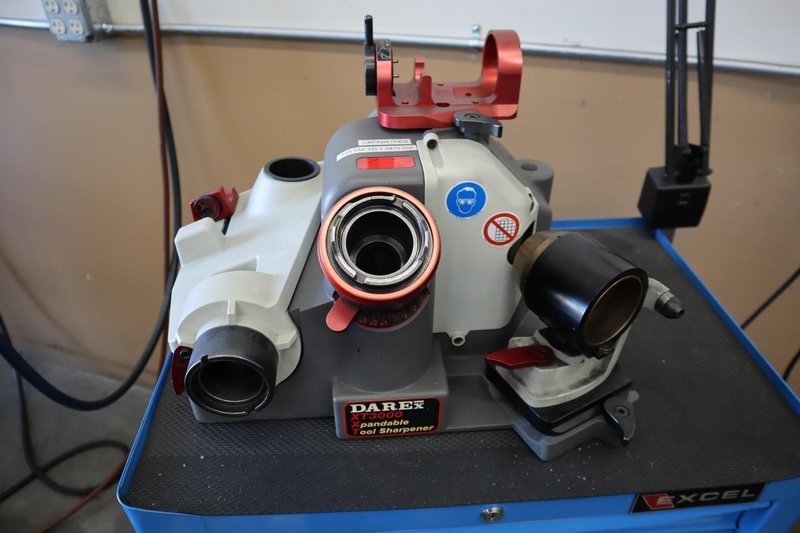 Darex XT3000 Expandable Tool Sharpener with Drawered Cabinet Base, Dust Collector- Auction Item