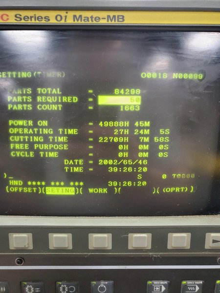Sharp Model SV2412 CNC Vertical Machining Center