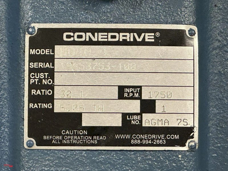 CONEDRIVE NO. H040–4 GEARBOX. STOCK # 0991525