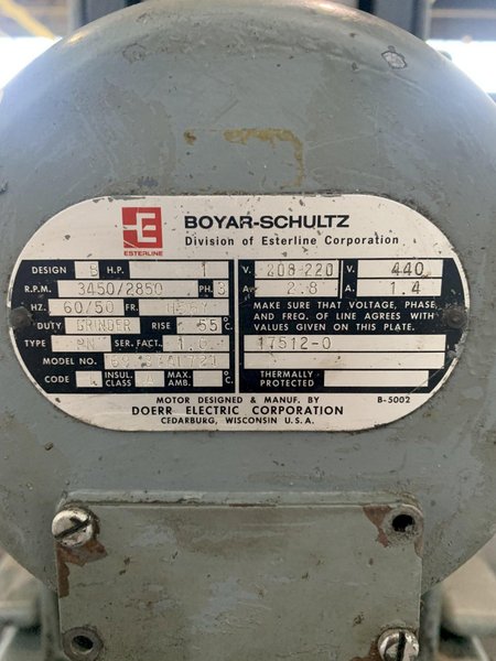 6" X 18" BOYAR SCHULTZ CHALLENGER H-618 SURFACE GRINDER. STOCK # 0873224