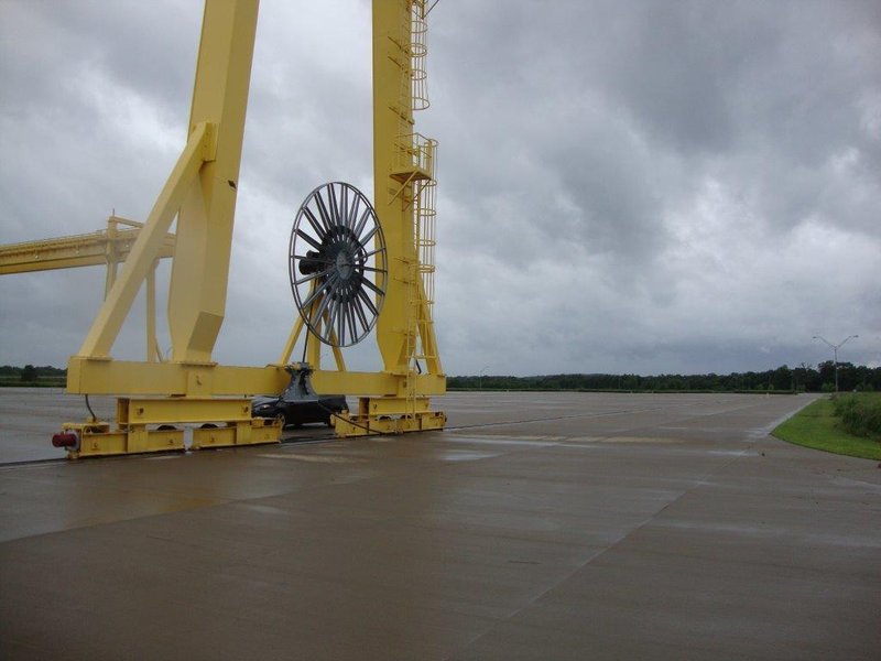 80/40 TON X 195' X 59' LIFT NORTH AMERICAN IND DOUBLE LEG ROLLING GANTRY CRANE: STOCK #14494