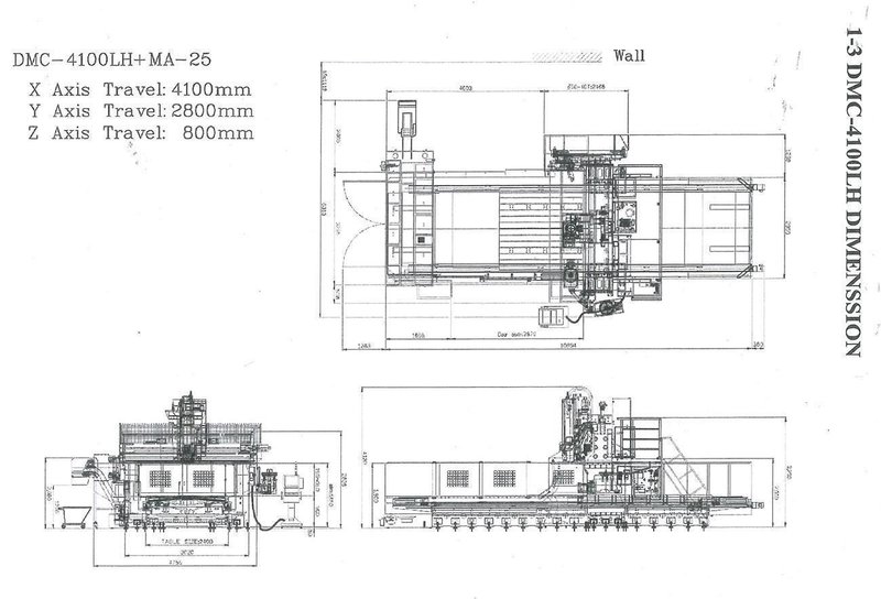 Johnford - Dmc4100LH X: 4100 - Y: 2800 - Z: 800 mm CNC 5 axes