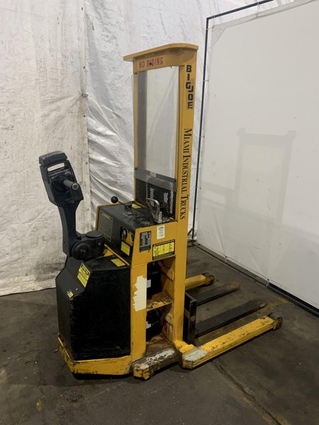 2,000 LB BIG-JOE PDI-24-A05 ELECTRIC WALK BEHIND FORKLIFT. STOCK # 1164723.