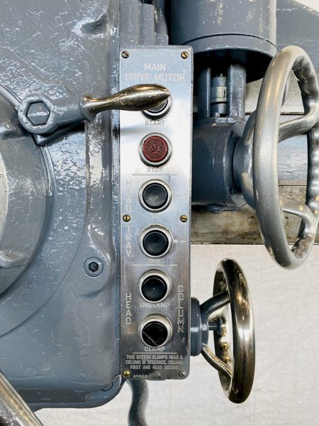 6' X 15" CARLTON 3A RADIAL ARM DRILL. STOCK # 0844121
