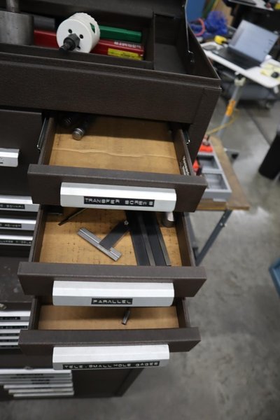 Kennedy 3-Tier Portable Tool Cabinet with Contents: Assorted Cutting Tools and More- Auction Item