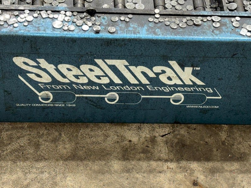 18" WIDE x 96" LONG STEELTRAK MODEL #T2-721-18" FLUTED BELT PARTS CONVEYOR, NEW 2021: YOBRO #24475