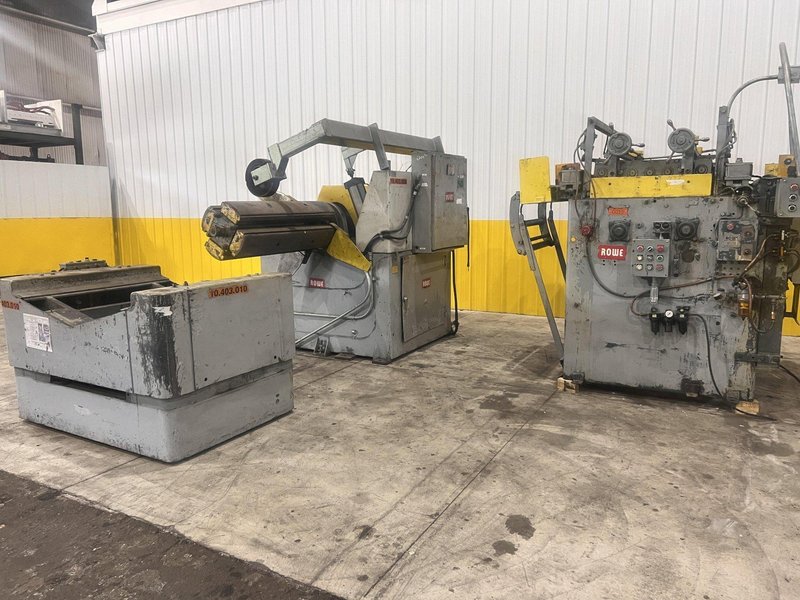 40" X 12,000 LBS X .110" ROWE COIL REEL, CAR, &amp; STRAIGHTENER FEED LINE: STOCK #21627