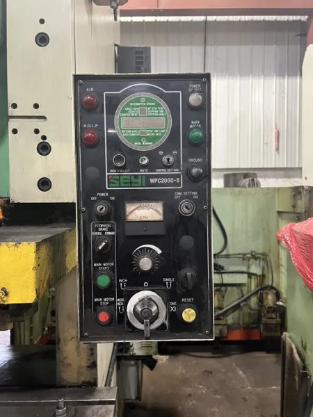 SEYI 220 TON GAP FRAME PRESS, S/N E200-1561, STOCK# 14232J
