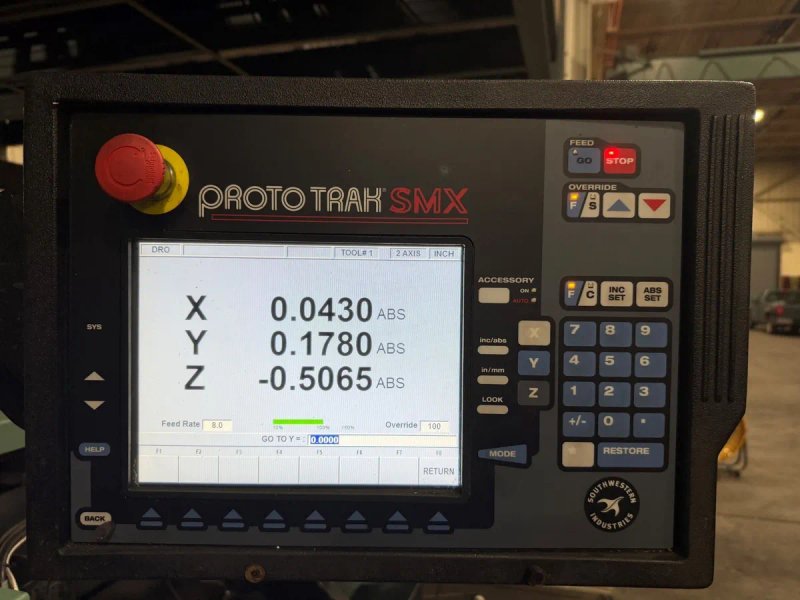 USED 2016 TRAK 10" X 50" 2-AXIS CNC KNEE MILL MODEL K3SX