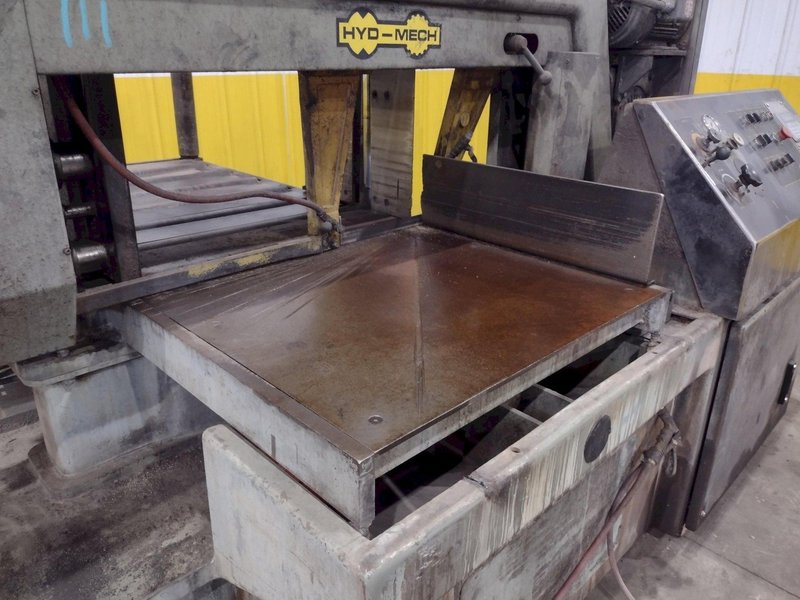 16" x 16" HYD-MECH MODEL #M-16A AUTOMATIC HORIZONTAL BANDSAW WITH POWER MITRE SWIVEL: STOCK #23419