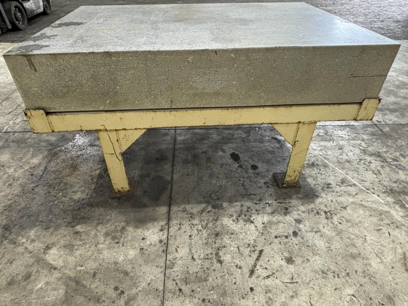 72" X 48" X 12" RAHN GRAY GRANITE PRECISION SURFACE INSPECTION PLATE: STOCK 16094