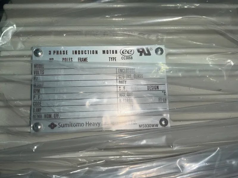 Sumitomo Heavy Industries, Inc.  5 Hp  Gear Drive  - Rnym5-1633-b-25