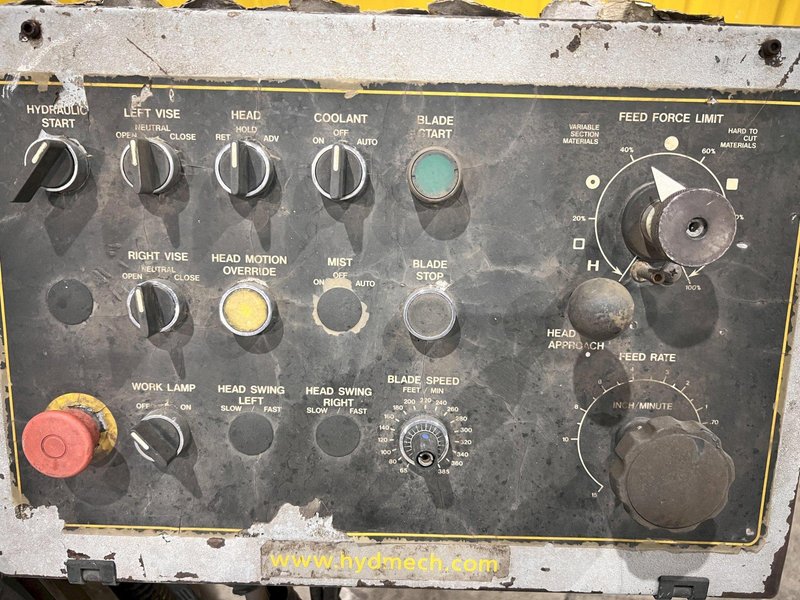 18" X 20" HYD-MECH MODEL #VW-18 VERTICAL BAND SAW w/ 45° MITER: STOCK #21928