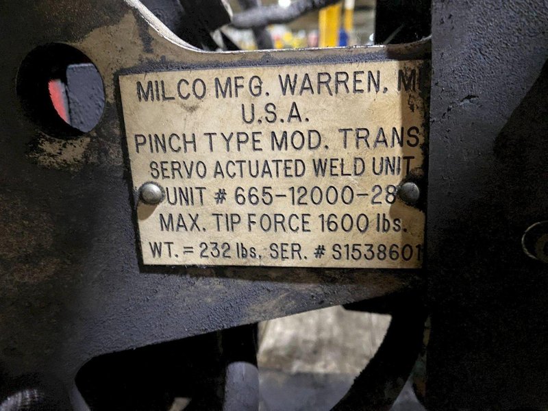 MILCO 665-12000-28 Pinch-Type Weld Gun USED