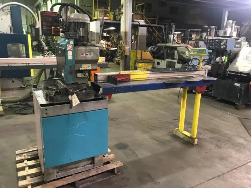 USED KMT C 360 SA SEMI-AUTOMATIC VERTICAL COLUMN COLD SAW WITH 6' TIGER STOP, Year 2006