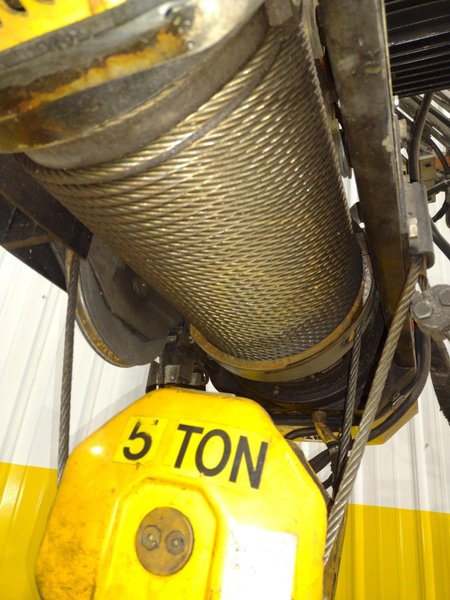 5 TON 10,000 LBS KONE MODEL #FEM 1AM POWER CABLE HOIST WITH TROLLEY: STOCK #18668