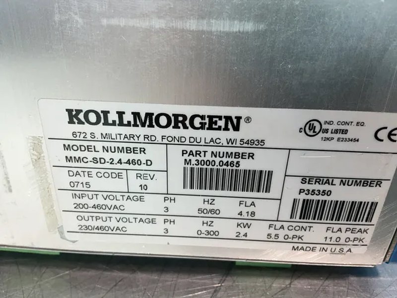 Kollmorgen  Servo Drive  - Mmc-sd-2.4-460d