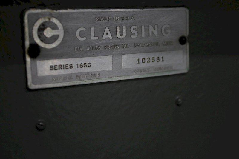 15" CLAUSING SINGLE SPINDLE DRILL:  STOCK #74654