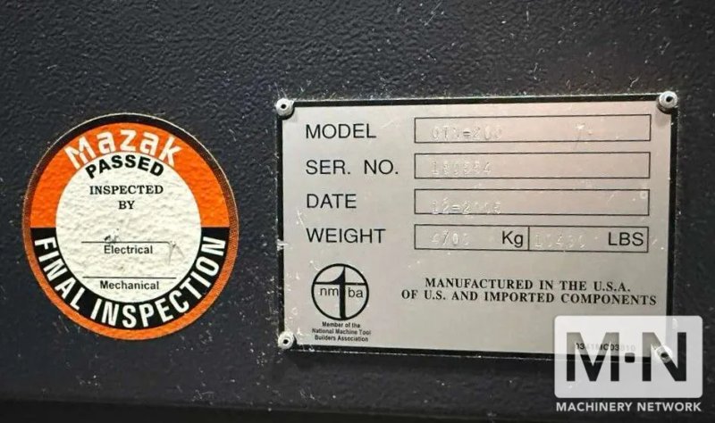 Mazak QTN-200 CNC Lathe, 2005