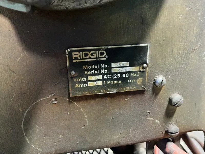 Rigid 2 1/2” Diameter  Pipe Threader - 535