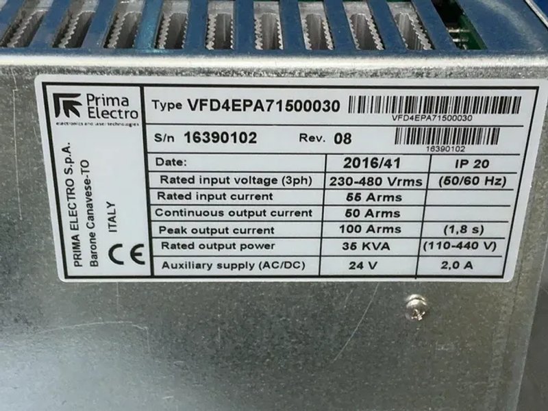 Prima Electro Servo Drive - Vfd4epa71500030