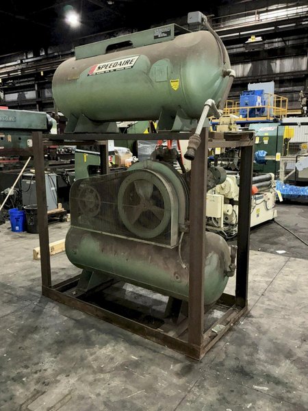 15 HP SPEEDAIRE MODEL #19-000069-0 DUPLEX AIR COMPRESSOR : YOBRO 26354