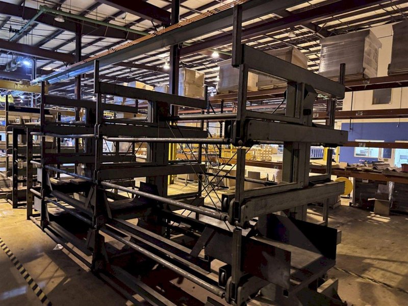 20' X 4 TIER STEEL STORAGE SYSTEM MODEL 4T-3G-30X12R-20' RETRACTABLE ARM STORAGE RACK: YOBRO #24444