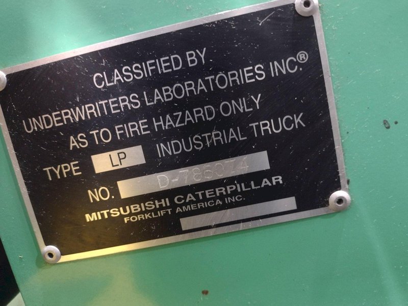 5,000 LB MITSUBISH MODEL #QA14  PROPANE FORKLIFT TRUCK: STOCK #19603