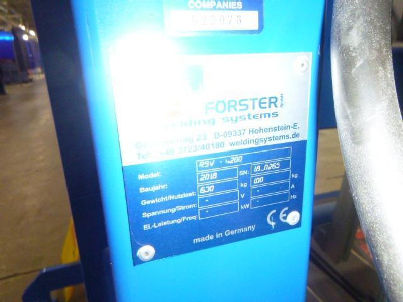Forster America Model RSV-4200 Frame Welding Fixture