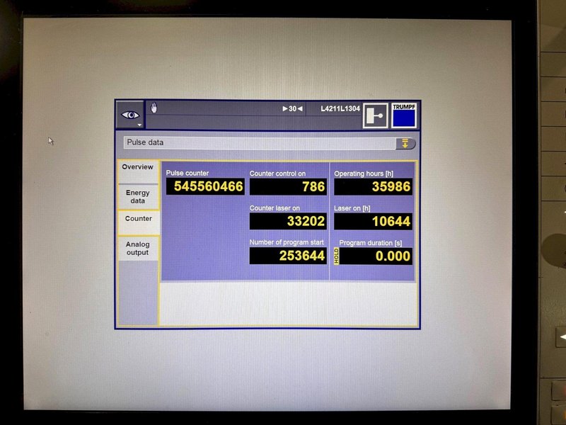 Trumpf TruLaser 3030 4kW Fiber Laser
