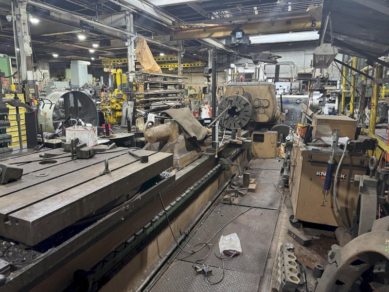 40/104" X 192/312" AXELSON SLIDING GAP ENGINE LATHE. STOCK #0888825