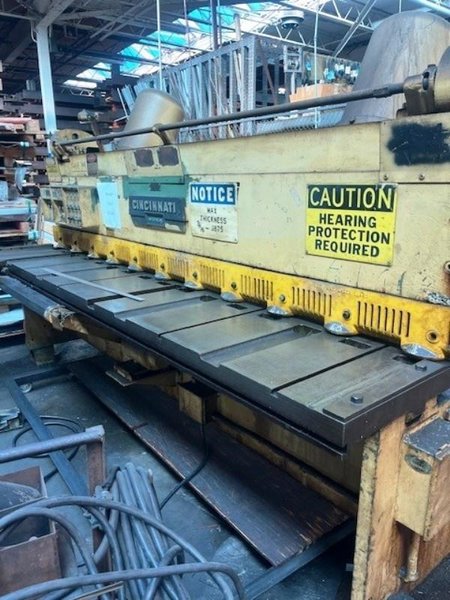 3/16" X 10' CINCINNATI MODEL 1410 MECHANICAL POWER SQUARING SHEAR