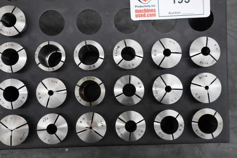 5C Collets in Huot Collet Rack- Auction Item