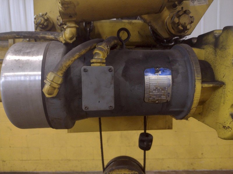 2000 LBS X 36' LIFT ACCO WRIGHT POWERED CABLE HOIST WITH POWERED TROLLEY : STOCK #14984