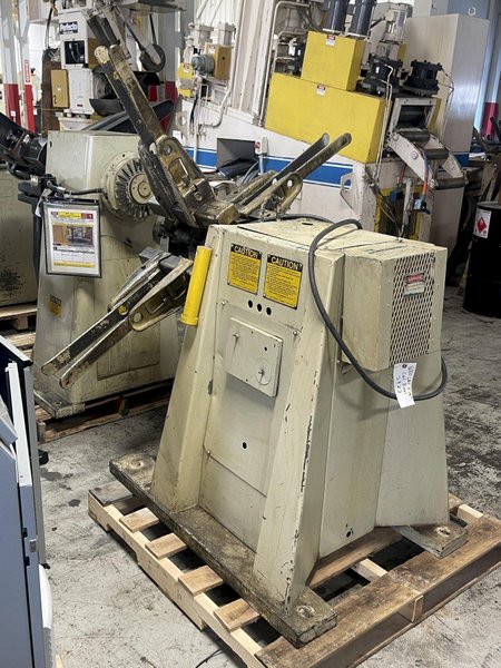 2,000 lbs. x 12" Wide Littell Coil Reel and Powered Straightener For Sale