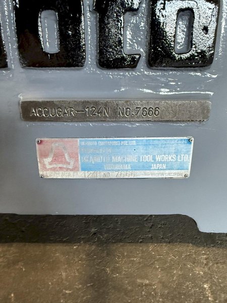 12" X 24" OKAMOTO ACCUGAR 124N HYDRAULIC SURFACE GRINDER. STOCK # 1118124.
