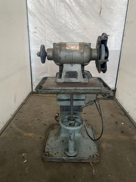 8" X 5 HP DOUBLE END PEDESTAL GRINDER. STOCK # 0680324